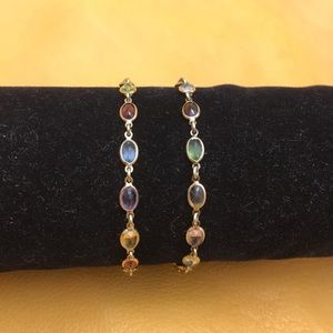 14K GOLD BRACELETS W/ GEMSTONES